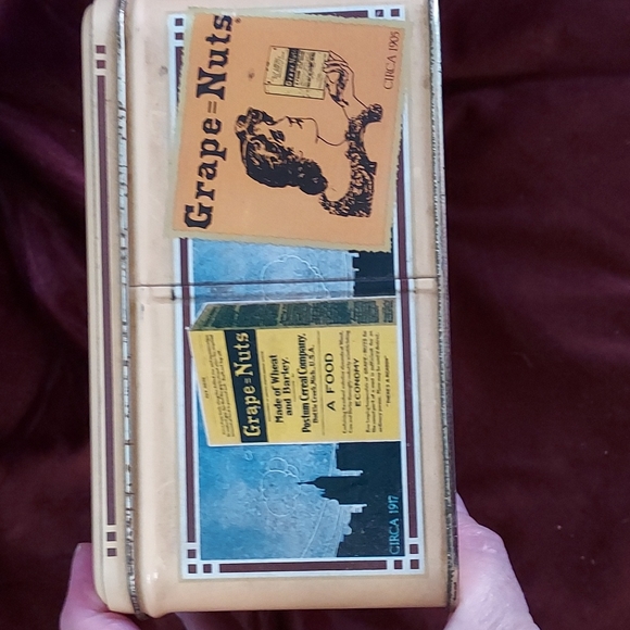 Post Grape-Nuts Tin Container over 8 inches x over 6 inches Multicolor - Picture 2 of 11